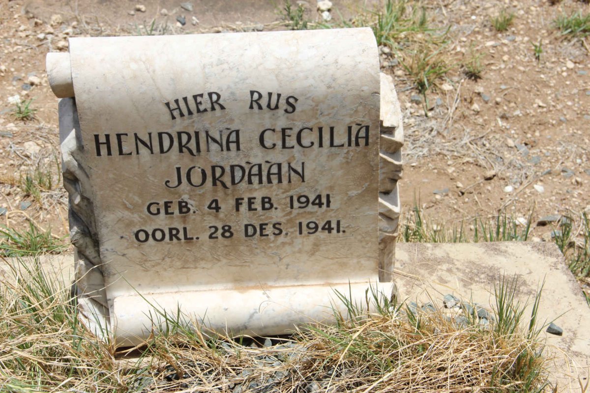JORDAAN Hendrina Cecilia 1941-1941