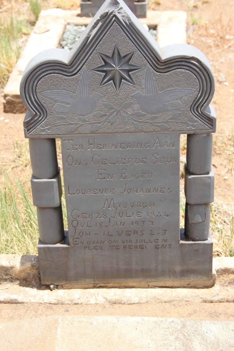 MYBURGH Lourence Johannes 1924-1937