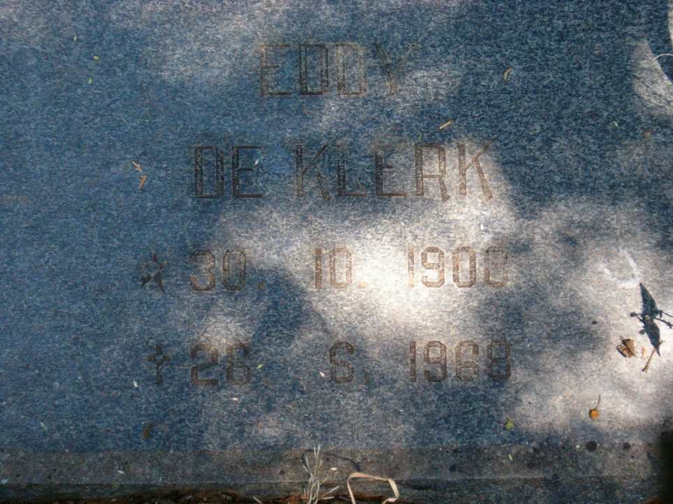 KLERK Eddy, de 1908-1968