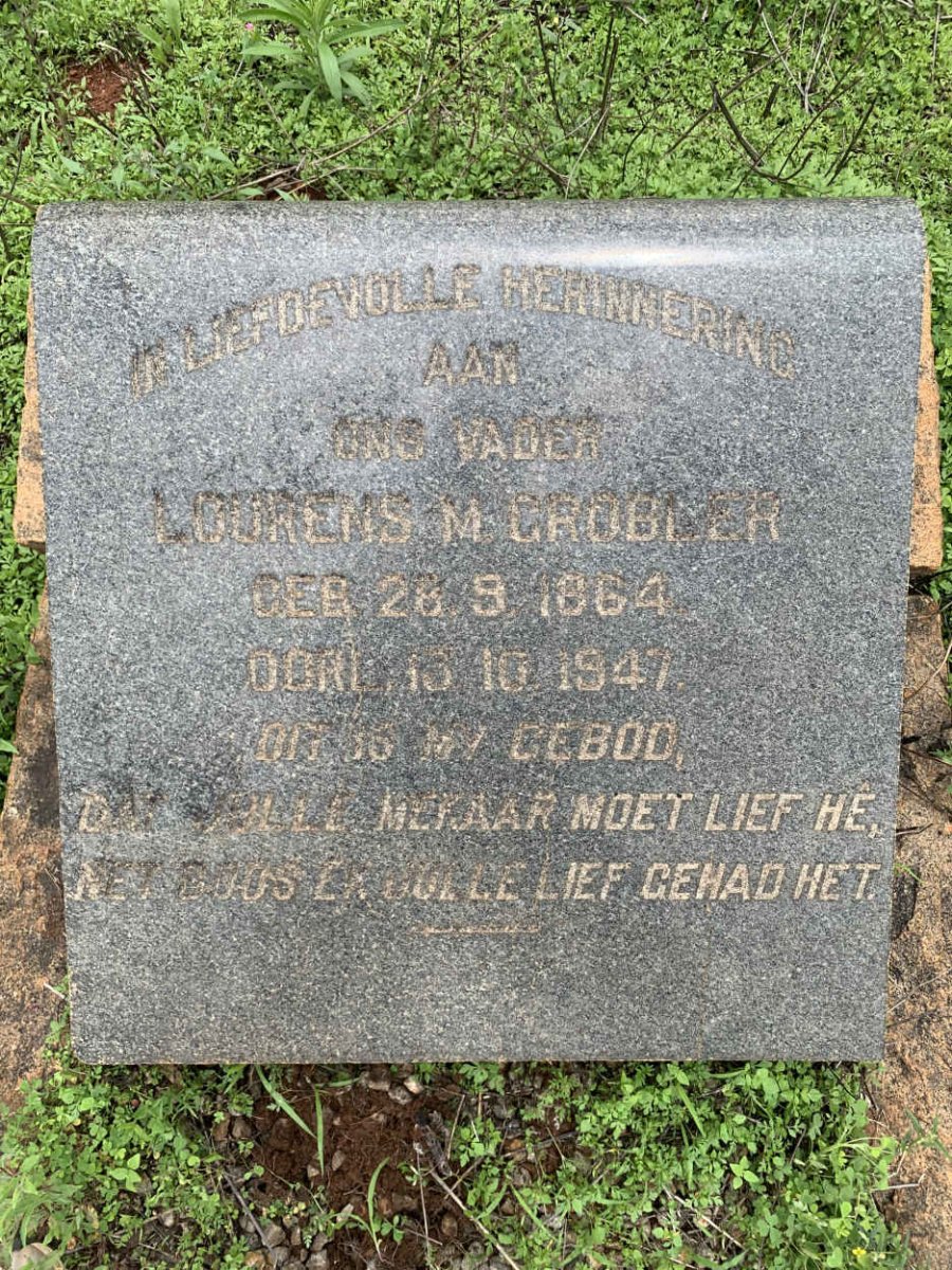 GROBLER Lourens M. 1864-1947