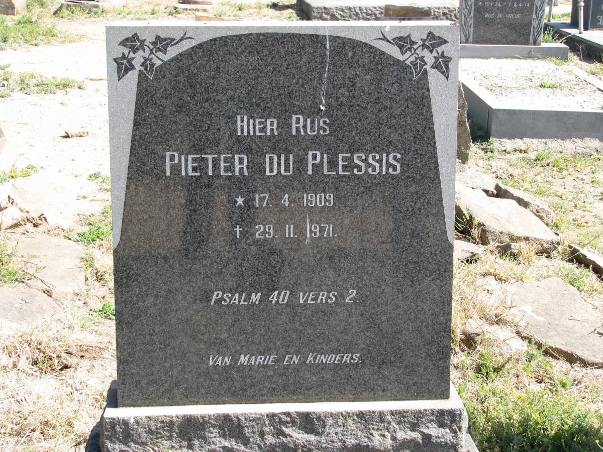 PLESSIS Pieter, du 1909-1971