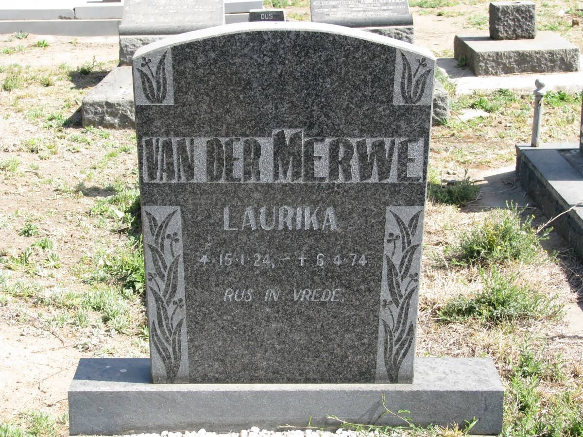 MERWE Laurika, van der 1924-1974