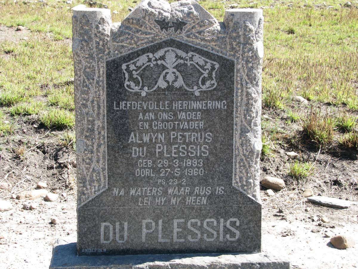 PLESSIS Alwyn Petrus, du 1893-1960