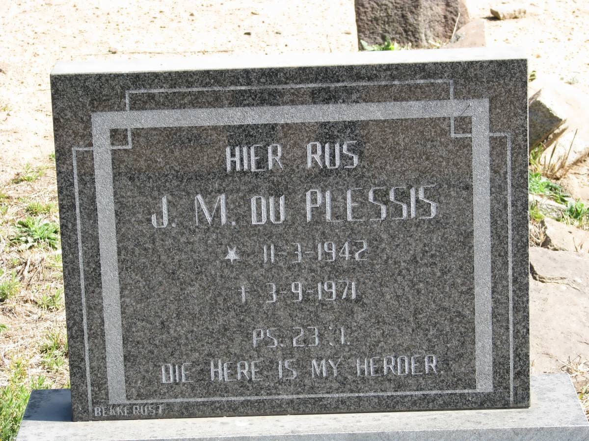 PLESSIS J.M., du 1942-1971