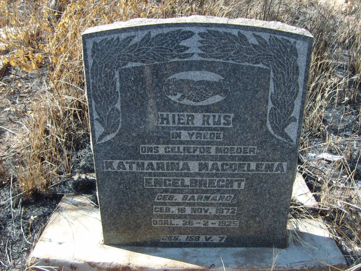 ENGELBRECHT Katharina Magdelena nee BARNARD 1872-1925