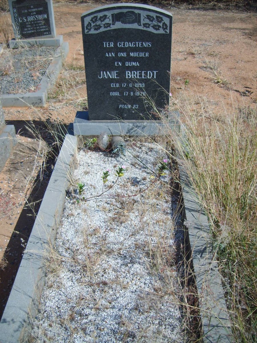 BREEDT Janie 1899-1978