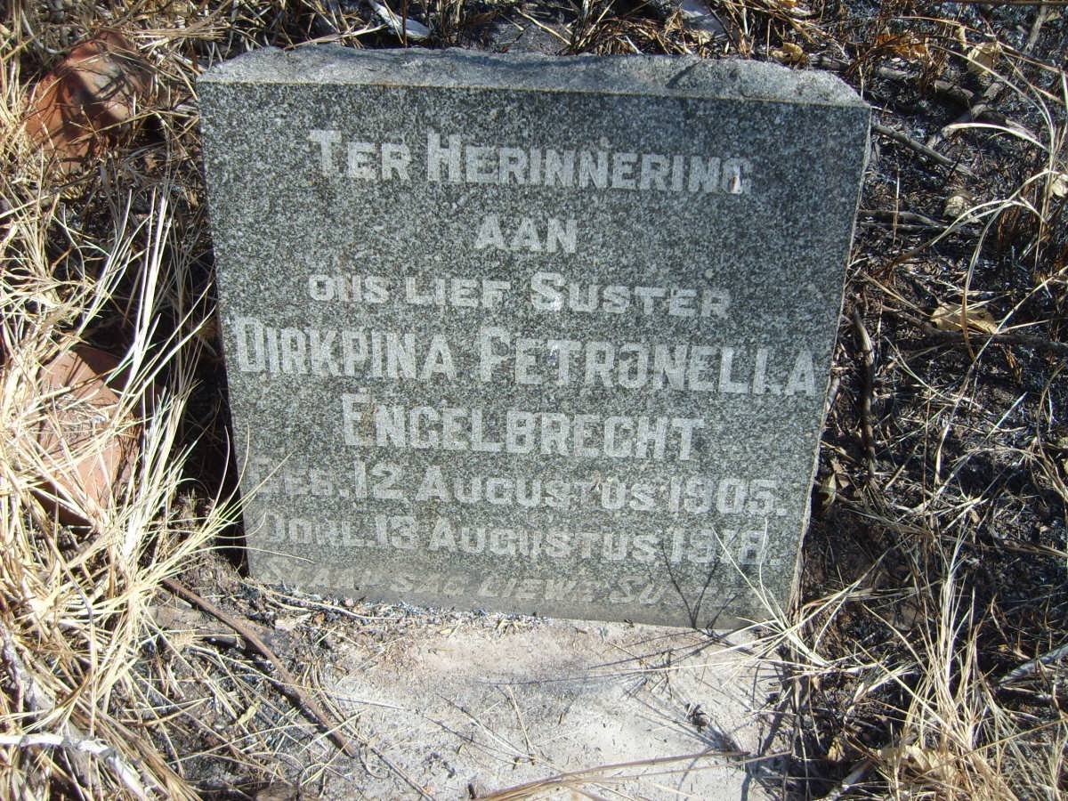ENGELBRECHT Dirkpina Petronella 1906-1918