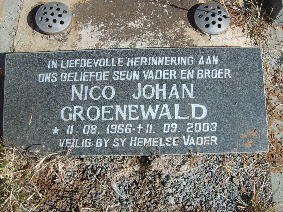 GROENEWALD Nico Johan 1966-2003