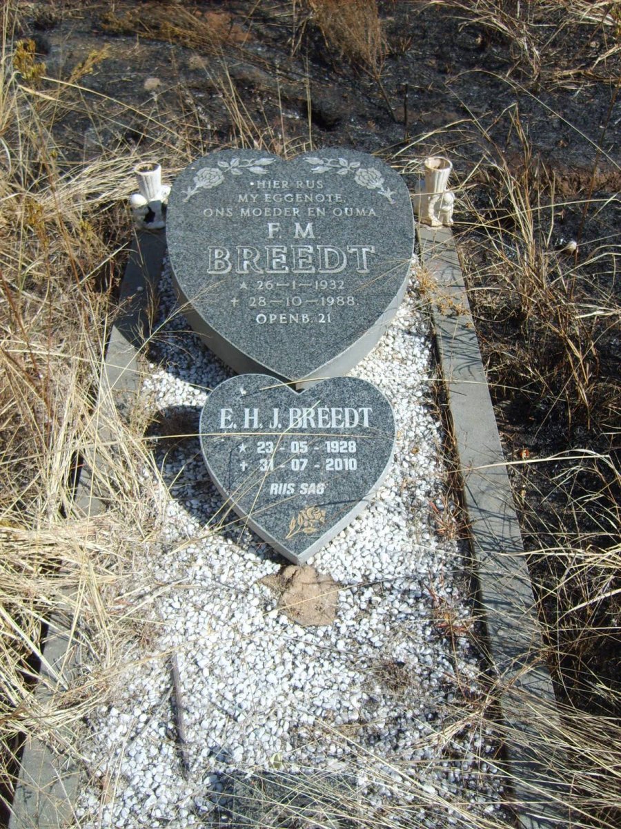 BREEDT E.H.J. 1928-2010 &amp; F.M. 1932-1988