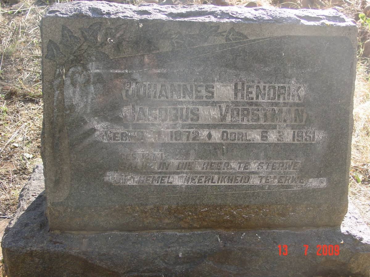 VORSTMAN Johannes Hendrik Jacobus 1872-1951