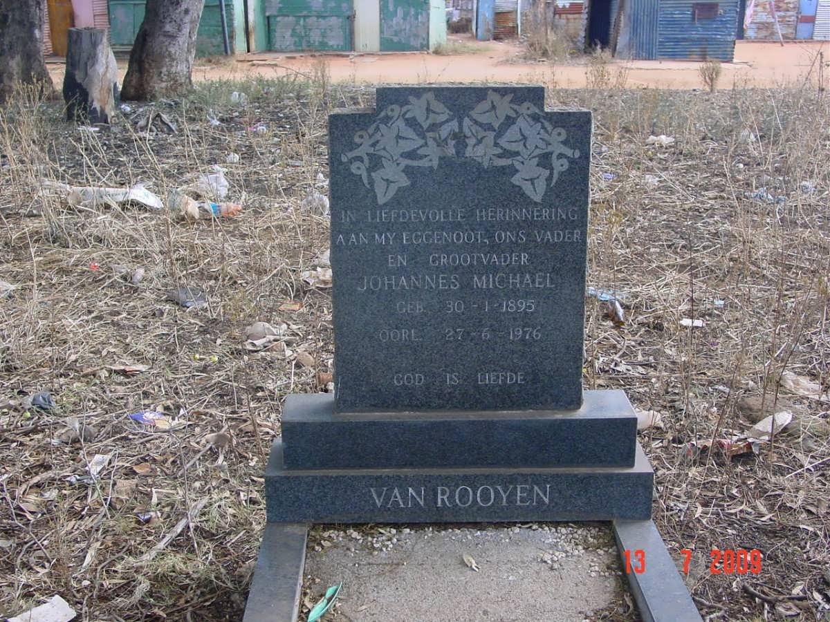 ROOYEN Johannes Michael, van 1895-1976