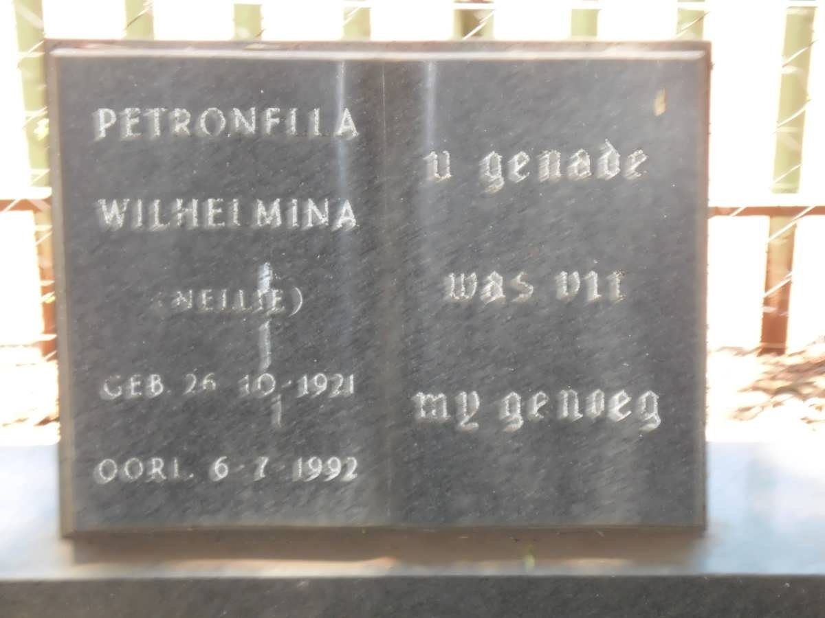VILJOEN Petronella Wilhelmina 1921-1992