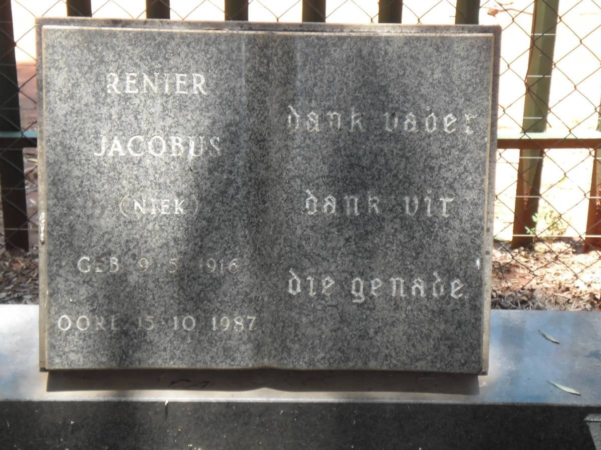 VILJOEN Renier Jacobus 1916-1987  
