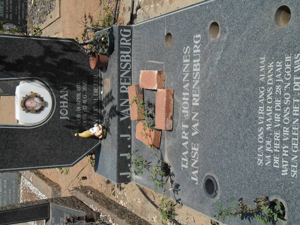 RENSBURG Tjaart Johannes,Janse  van 1971-2002