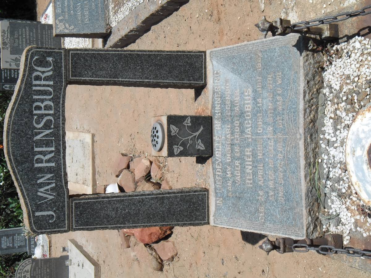 RENSBURG Renier Jacobus, Janse van 1898-19??