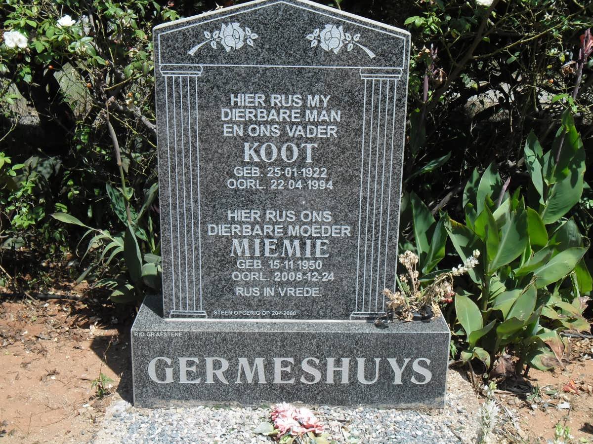 GERMESHUYS Koot 1922-1994 &amp; Miemie 1950-2008
