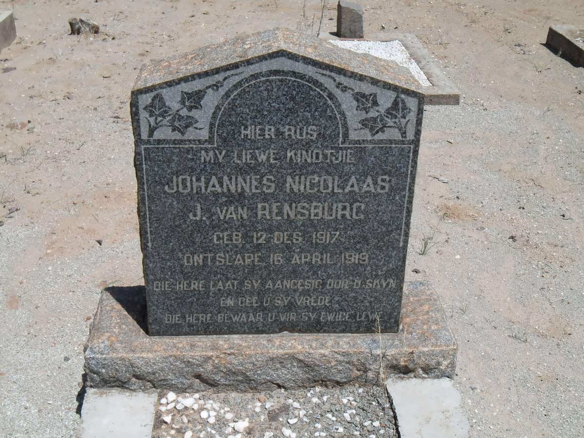 RENSBURG Johannes Nicolaas, Janse van 1917-1919