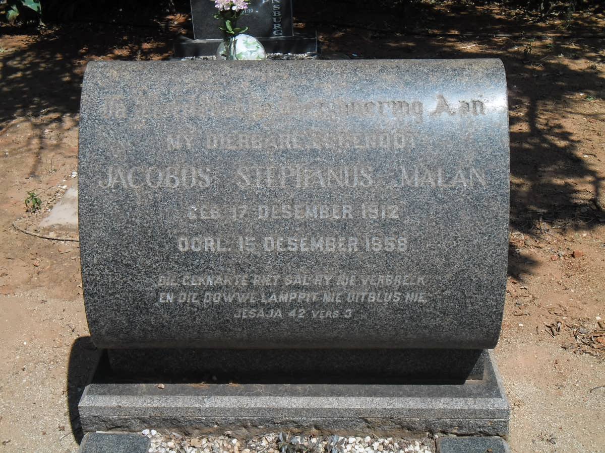 MALAN Jacobos Stephanus 1912-1958