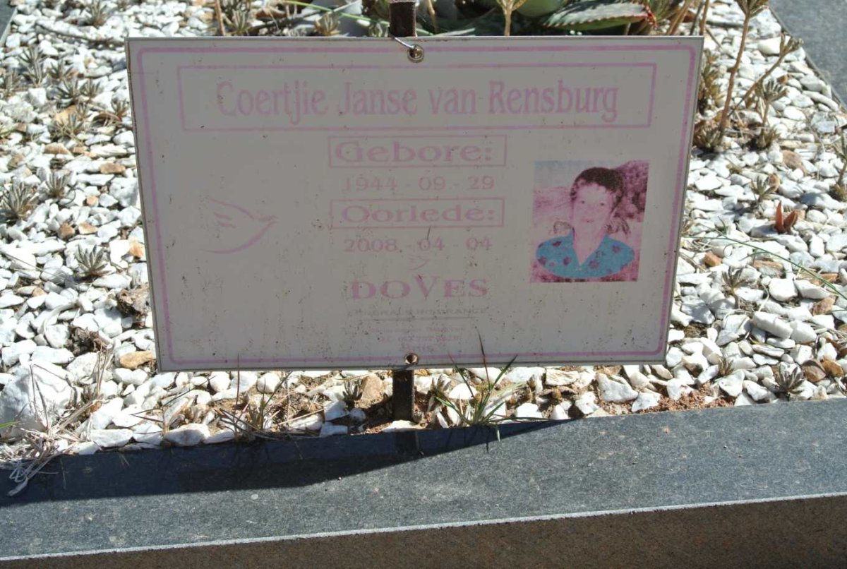 RENSBURG Coertjie H.J., Janse van 1944-2008
