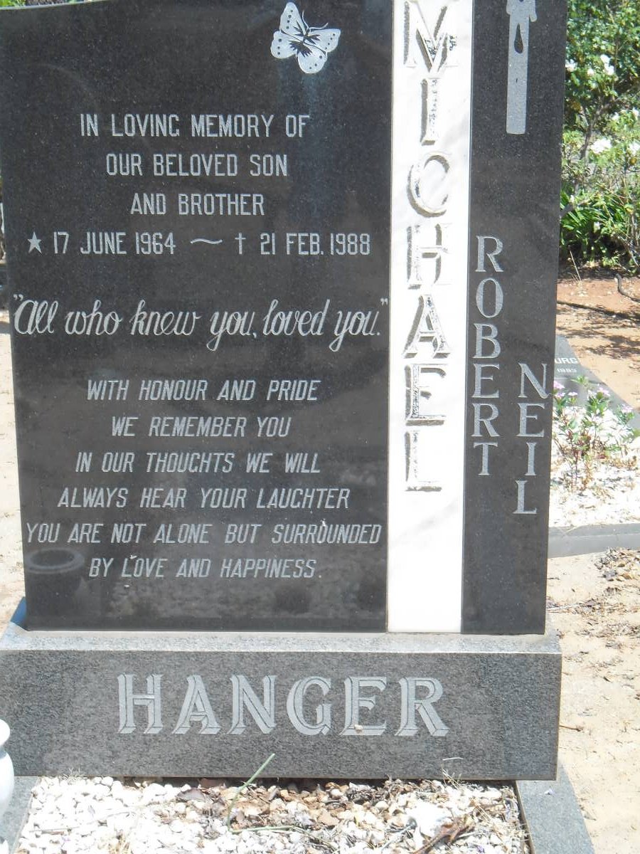 HANGER Michael Robert Neil 1964-1988