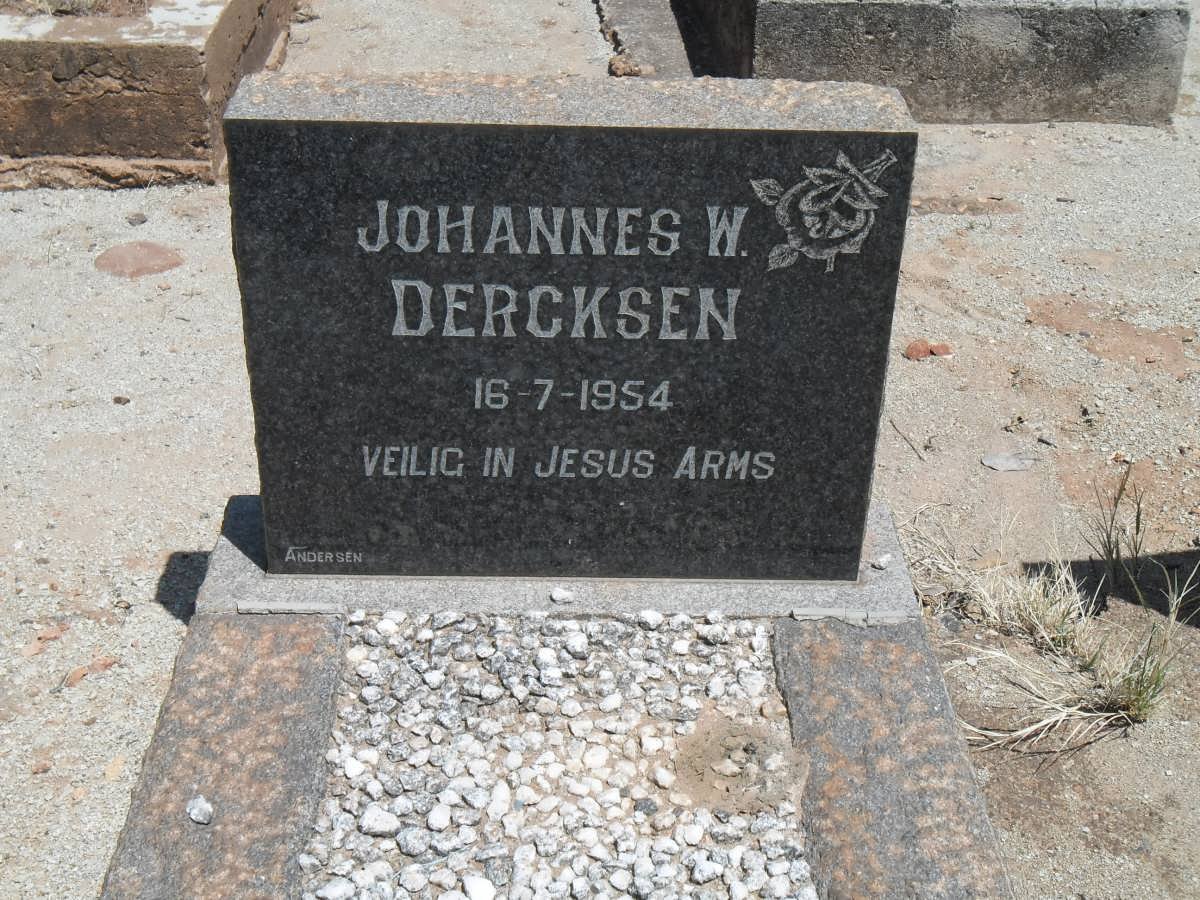 DERCKSEN Johannes W. -1954