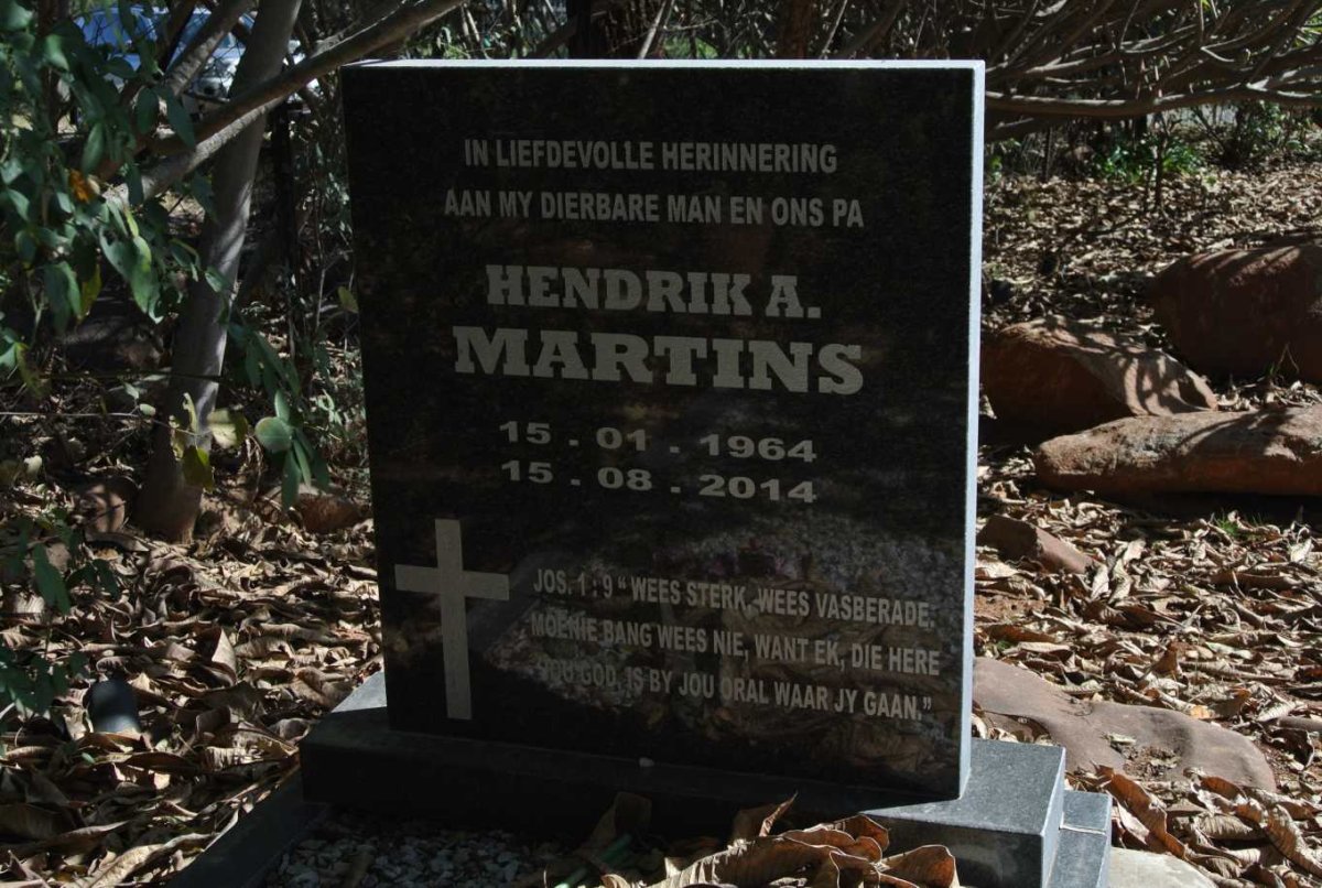 MARTINS Hendrik A. 1964-2014