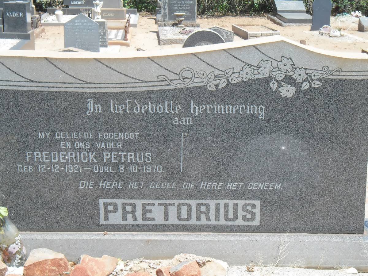 PRETORIUS Frederick Petrus 1921-1970