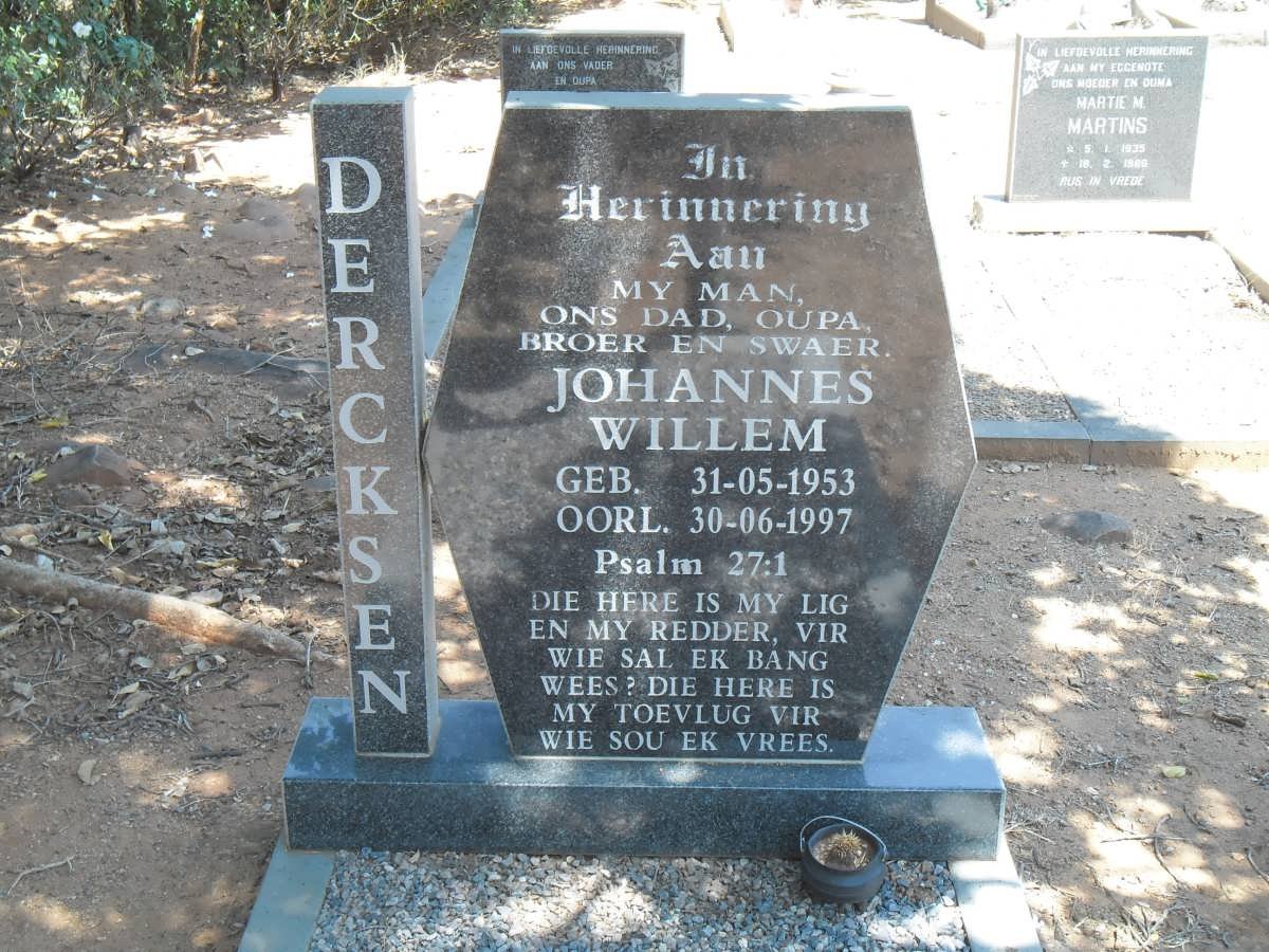 DERCKSEN Johannes Willem 1953-1997