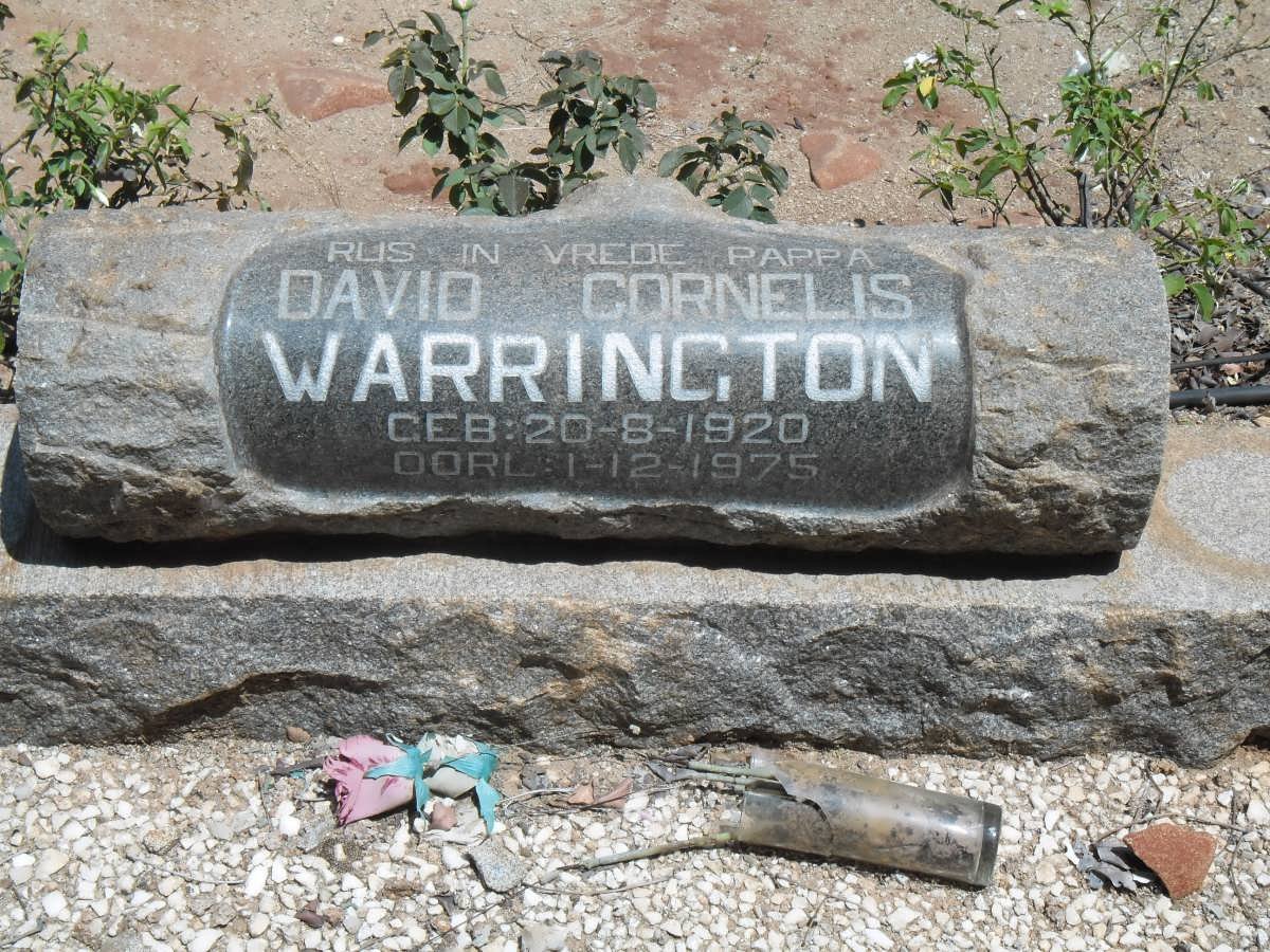 WARRINGTON David Cornelis 1920-1975