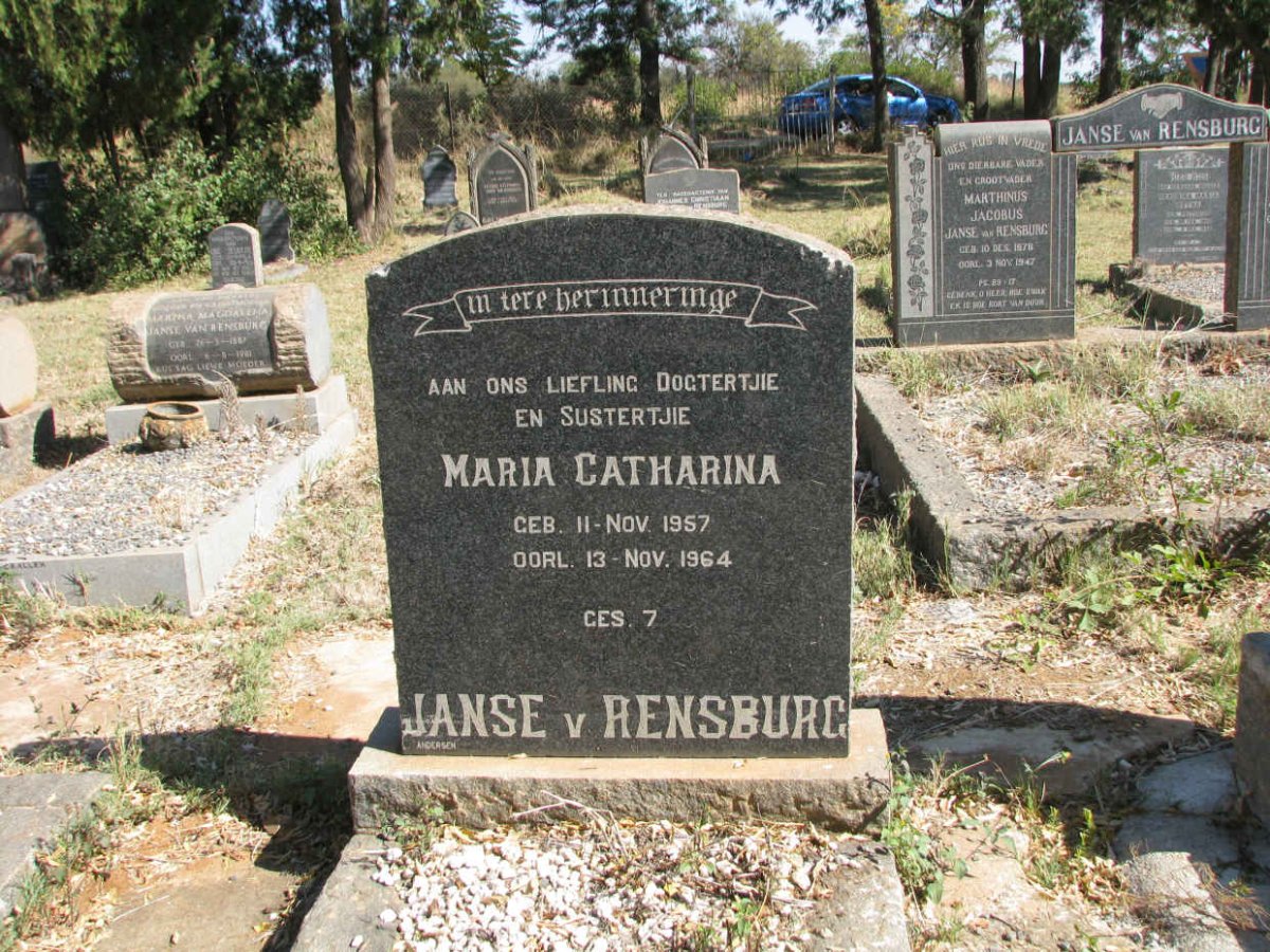 RENSBURG Maria Catharina, Janse van 1957-1964