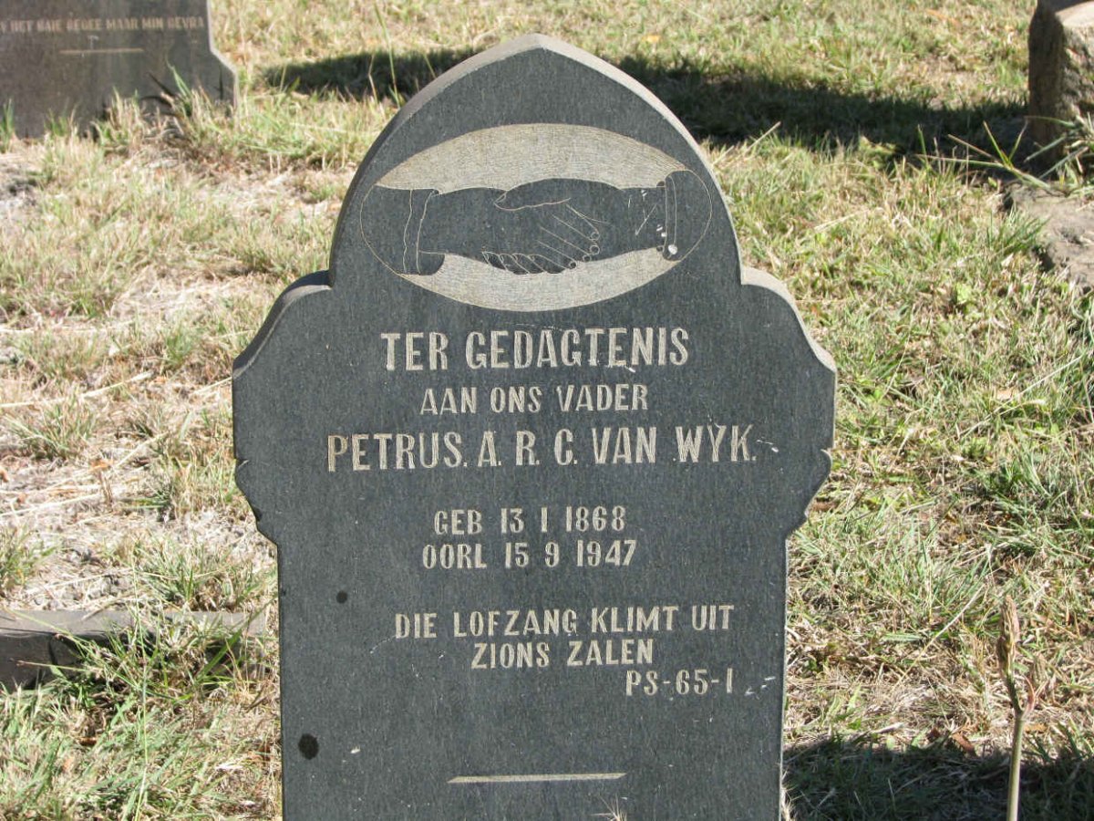 WYK Petrus A.R.C., van 1868-1947