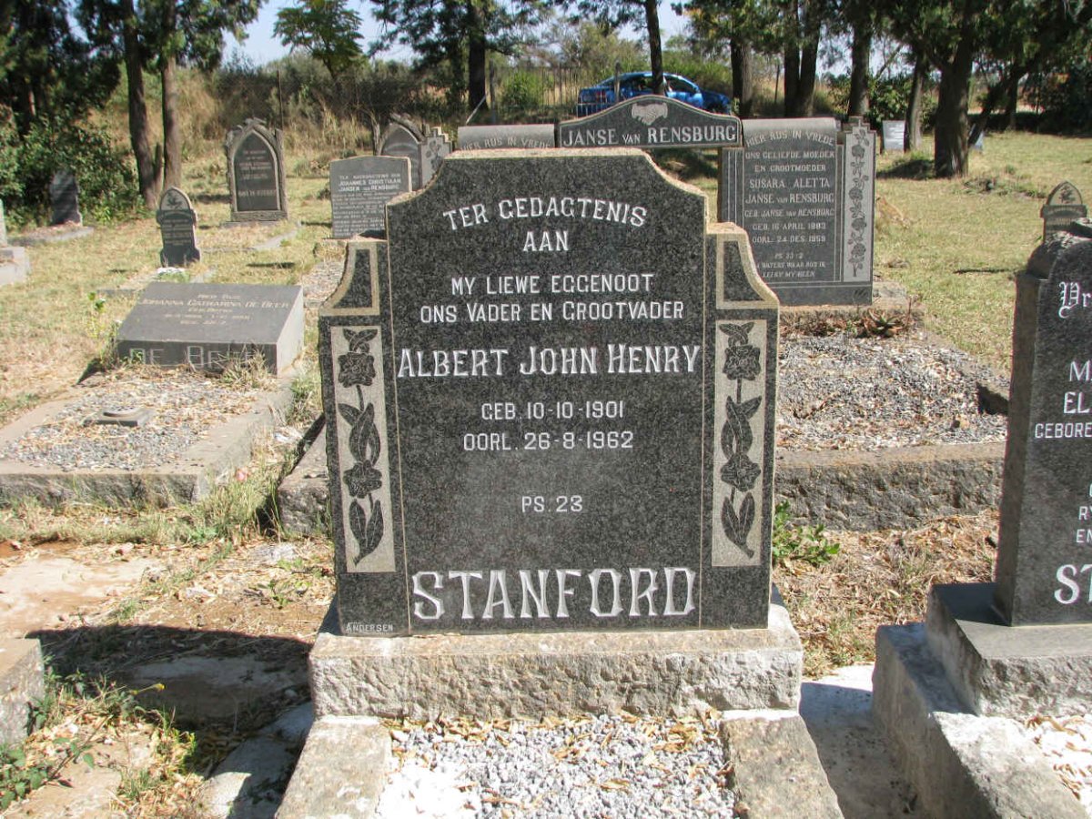 STANFORD Albert John Henry 1901-1962