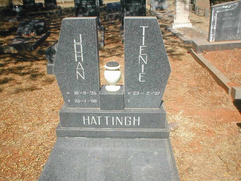 HATTINGH Johan 1935-1996 &amp; Tienie 1937-