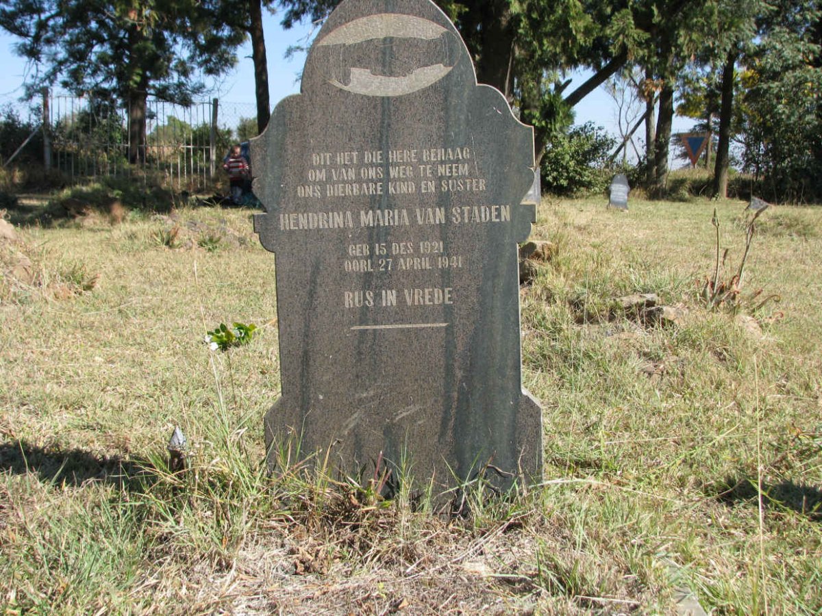 STADEN Hendrina Maria, van 1921-1941