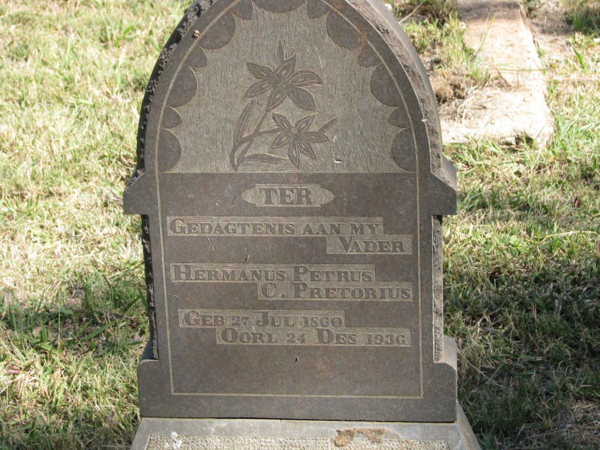 PRETORIUS Hermanus Petrus C. 1860-1936