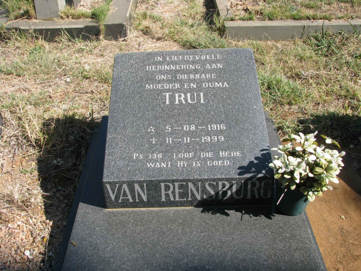 RENSBURG Trui, van 1916-1999