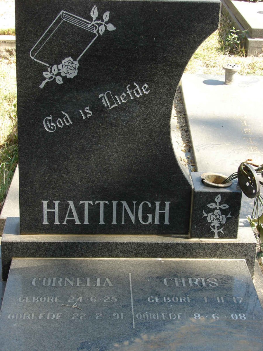 HATTINGH Chris 1917-2008 &amp; Cornelia 1925-1991