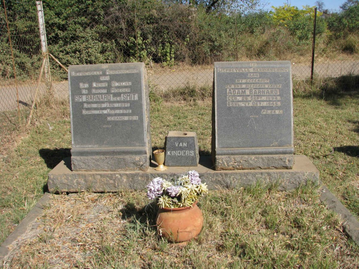 BARNARD Adam 1894-1945 &amp; S.M. SMIT 1896-1972