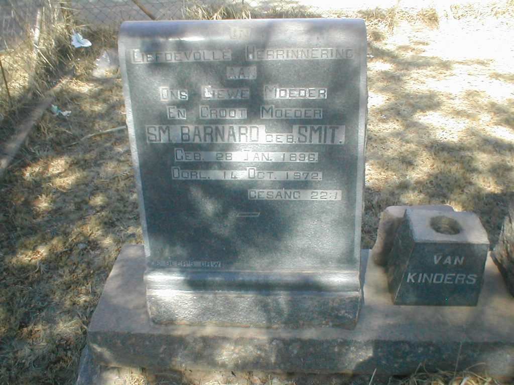 BARNARD S.M. nee SMIT 1896-1972