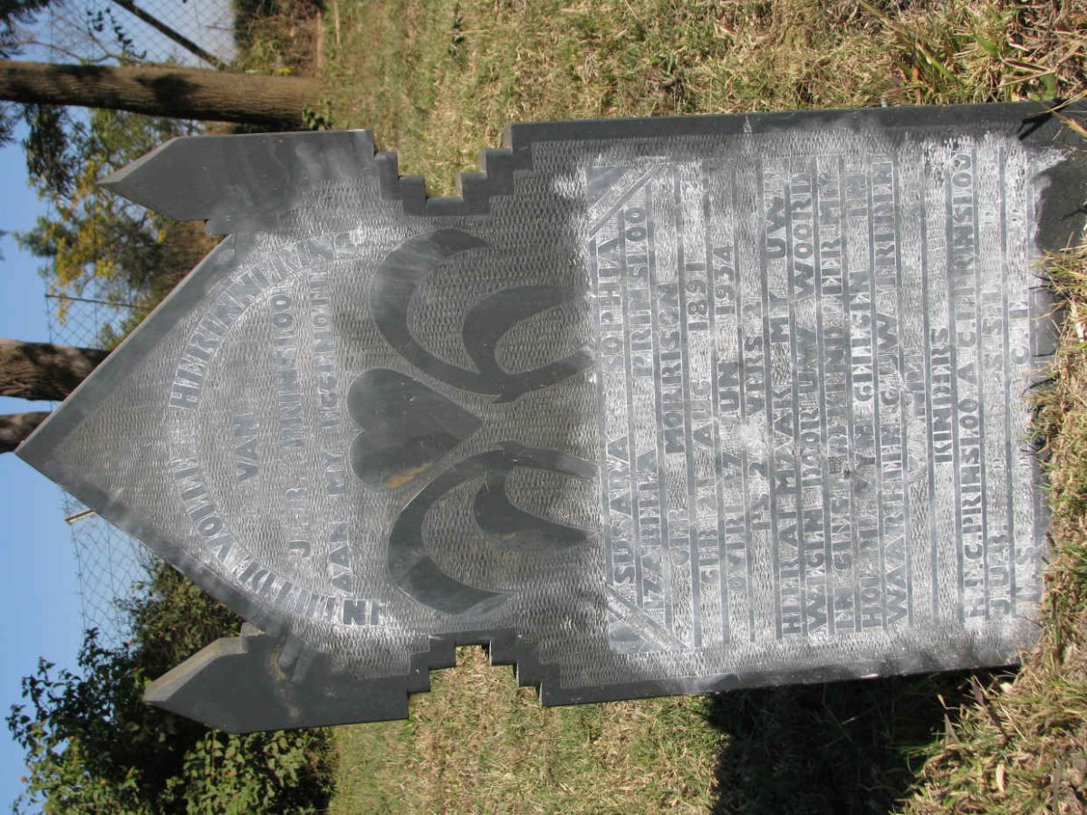 PRINSLOO Susara Sophia Isabella nee MORRISON 1891-1934