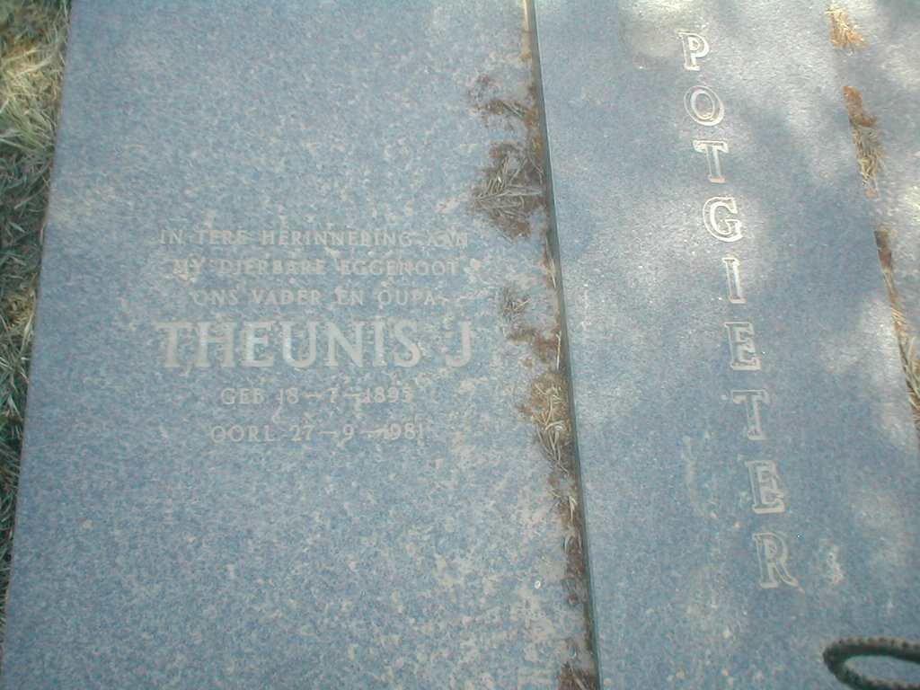 POTGIETER Theunis J. 1895-1981