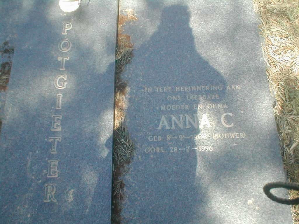 POTGIETER Anna C. nee BOUWER 1908-1996
