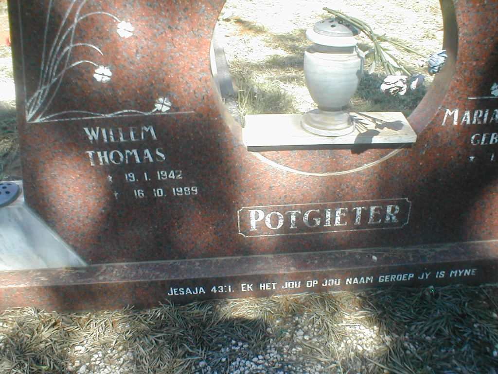 POTGIETER Willem Thomas 1942-1989