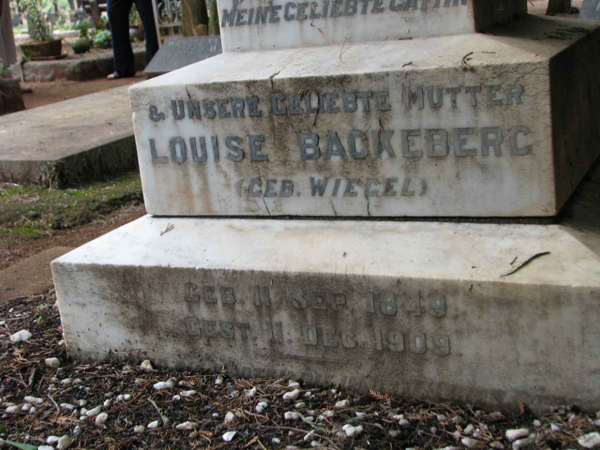 BACKEBERG Louise nee WIEGEL 1849-1909