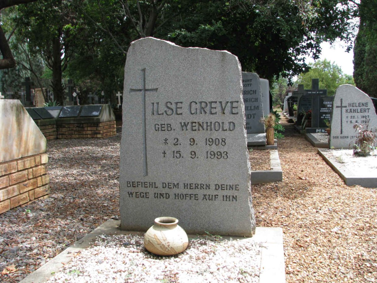 GREVE Ilse nee WENHOLD 1908-1993