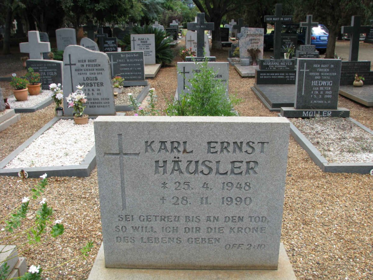 HAUSLER Karl Ernst 1948-1990 :: HAUSLER Rolf 1970-1992