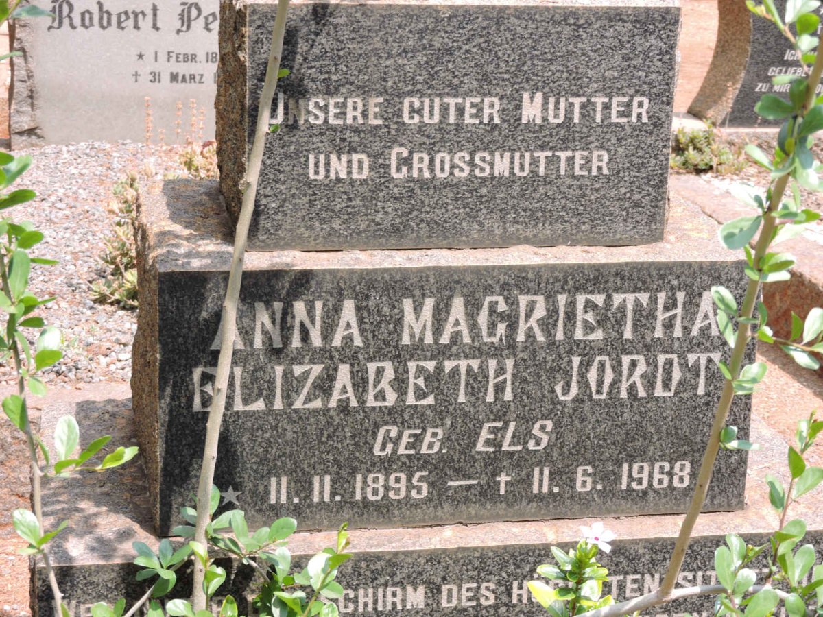 JORDT Anna Magrietha Elizabeth nee ELS 1895-1968