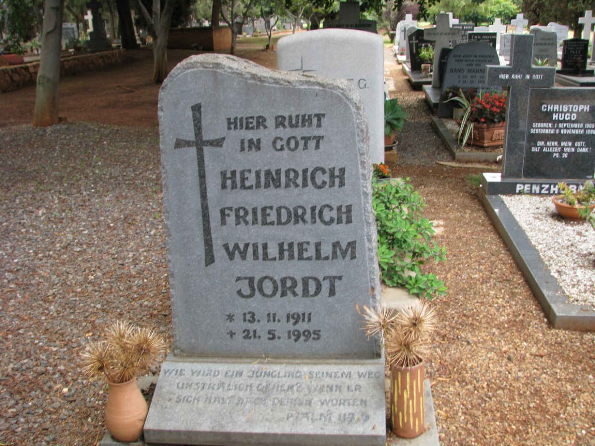 JORDT Heinrich Friedrich Wilhelm 1911-1995