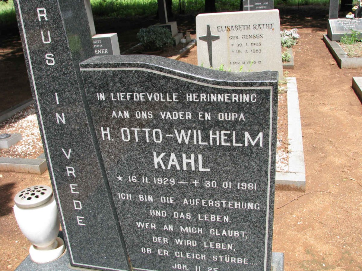 KAHL H. Otto-Wilhelm 1929-1981