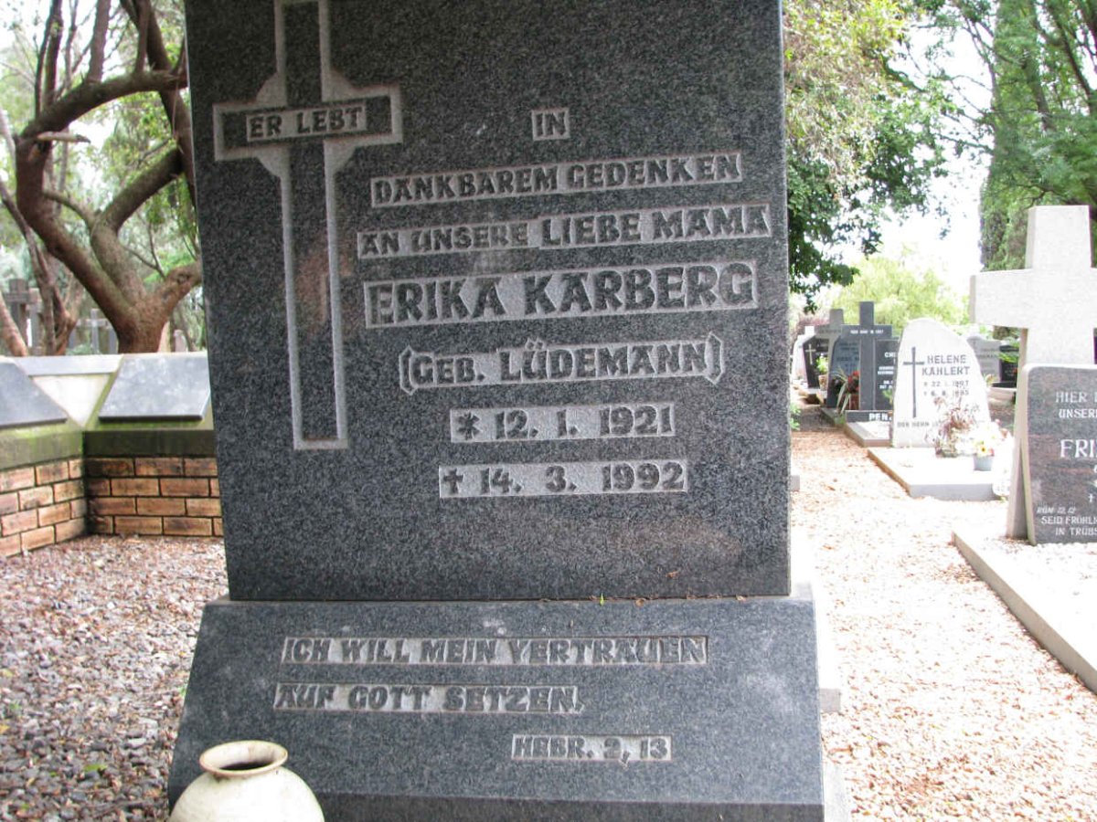 KARBERG Erika nee LUDEMANN 1921-1922